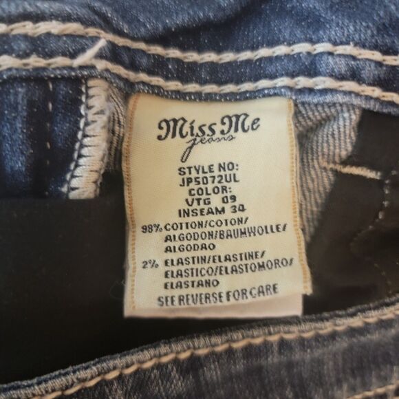 Miss Me Jeans Womens Size 30 Medium Wash Stitching Bootcut JP5072UL - Picture 10 of 14